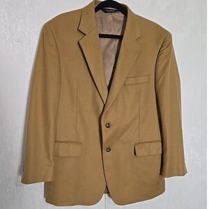 Jos A Bank Men's Tan 100% Cashmere Blazer Sport Coat Jacket 2 Button Career Work